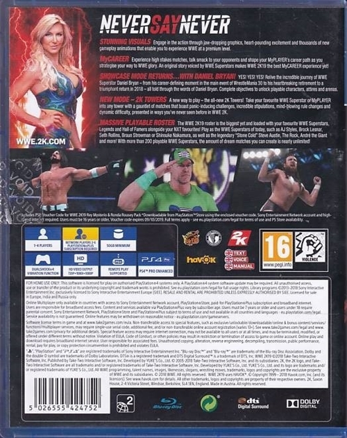 WWE 2K19 - PS4 (B-Grade) (Genbrug)